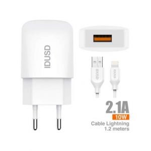 Smart Charger 1U 2.1A + Cable Lightning - D12B